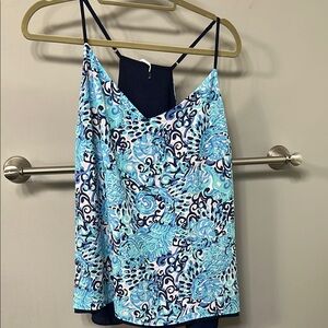 Lilly Pulitzer Blue Reversible Sleeveless Camisole Top